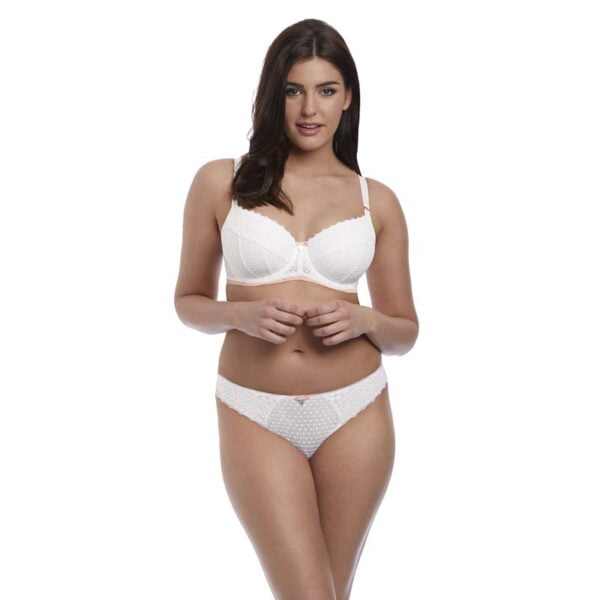 daisy lace white uw padded half cup