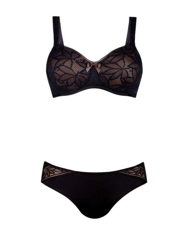 Selena Soft Cup And Brief Black