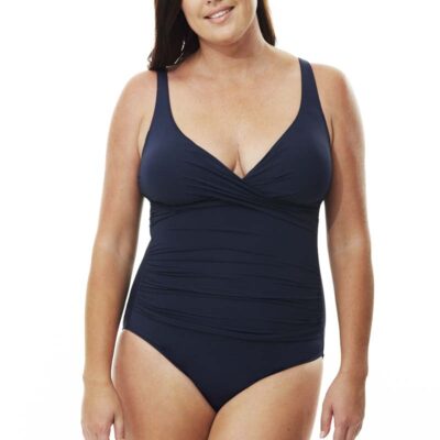 Solid Cross Front Suit by Quayside Swim