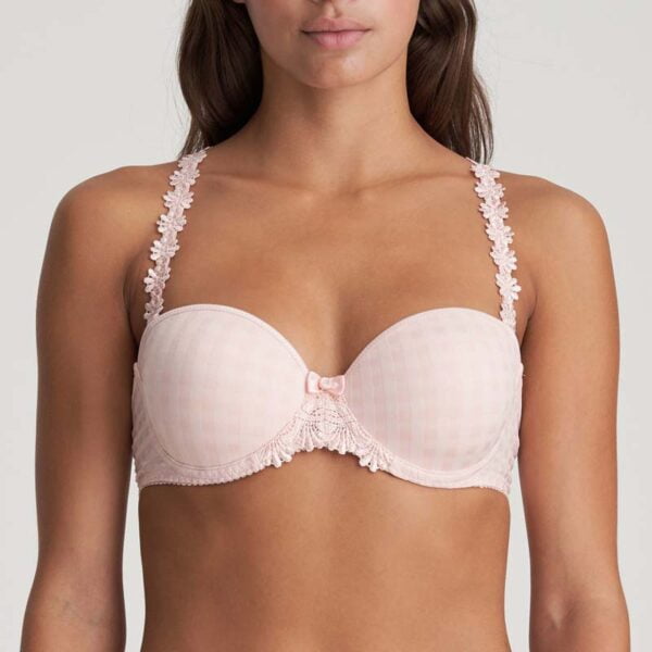 new padded strapless pearly pink