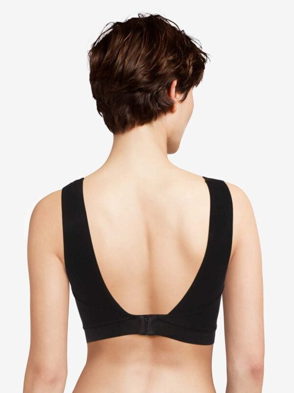 Soft Stretch “Magic” Padded Crop Top Lace with Back Closure by Chantelle - black - rear