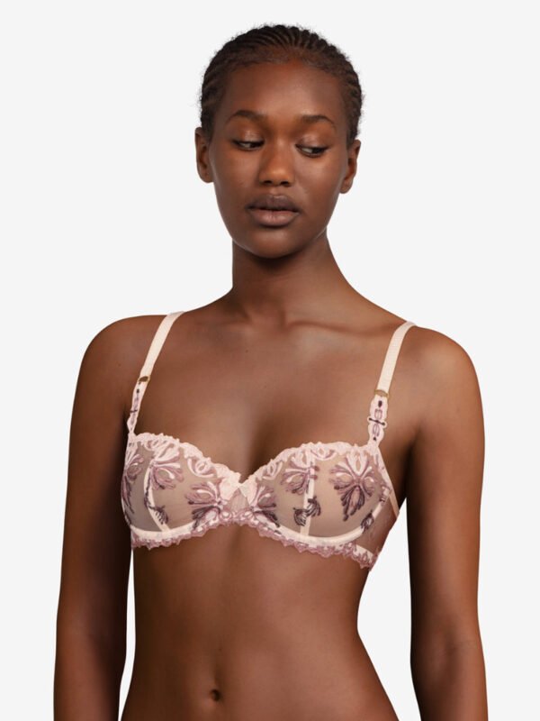 champselysees underwiredhalfcup bra ft white brown