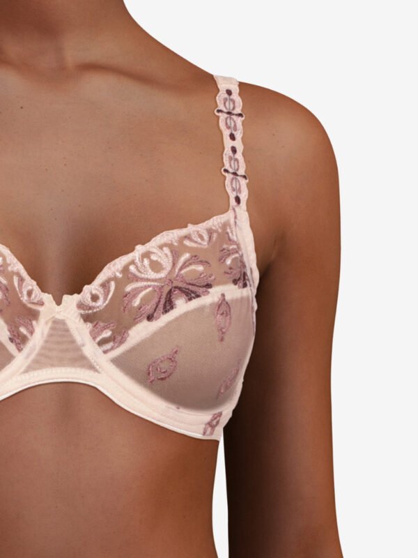 champselysees underwiredverycovering bra brown white close up