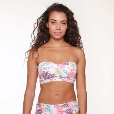 Tropic Floral Bandeau Bikini with Short by Lingadore Beach