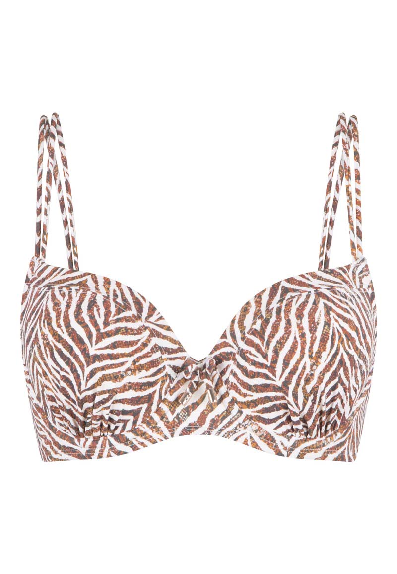Zebra Moulded Padded Bikini by Lingadore Swim