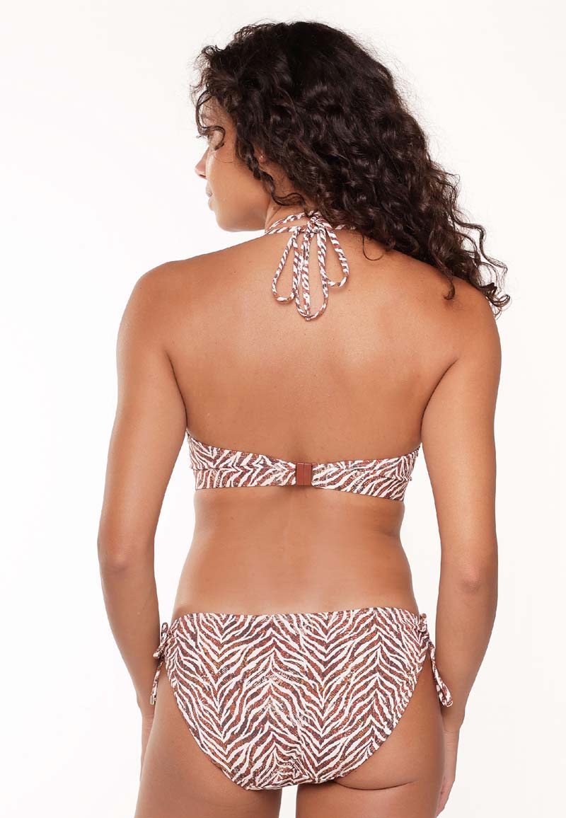 Zebra Moulded Padded Bikini by Lingadore Swim