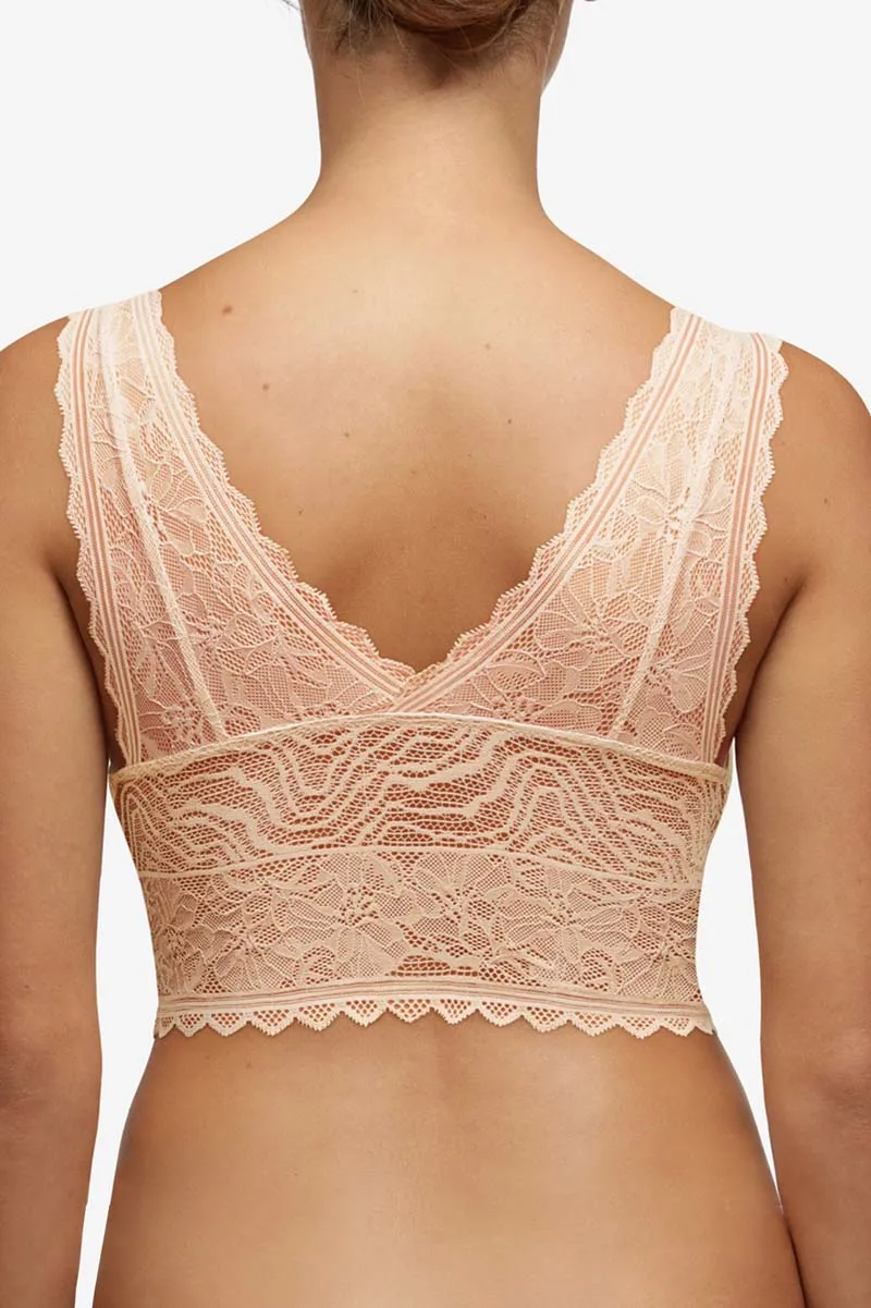 Floral Touch - golden beige - bralette - rear