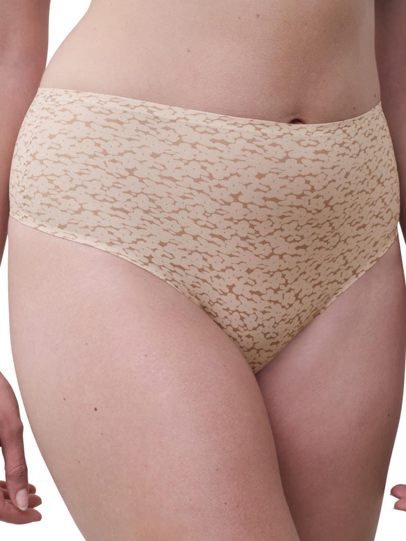 Soft Stretch High Waist Thong - Norah Nude Print - front