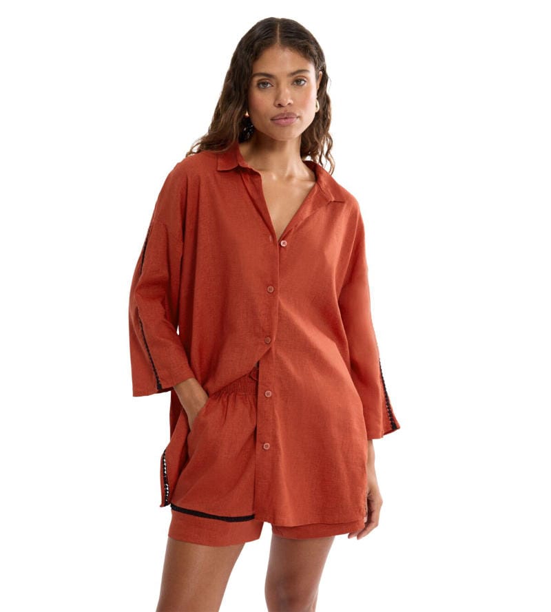 Summer Wear Boyfriend Shirt 01 by Triumph Swim - orange - front