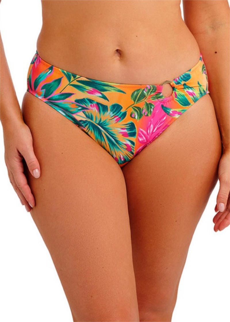 Sunset Reef Mid Rise Bikini Brief by Fantasie Swim - front