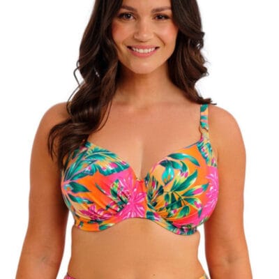 Sunset Reef Underwired Gathered Full Cup Bikini Top by Fantasie Swim