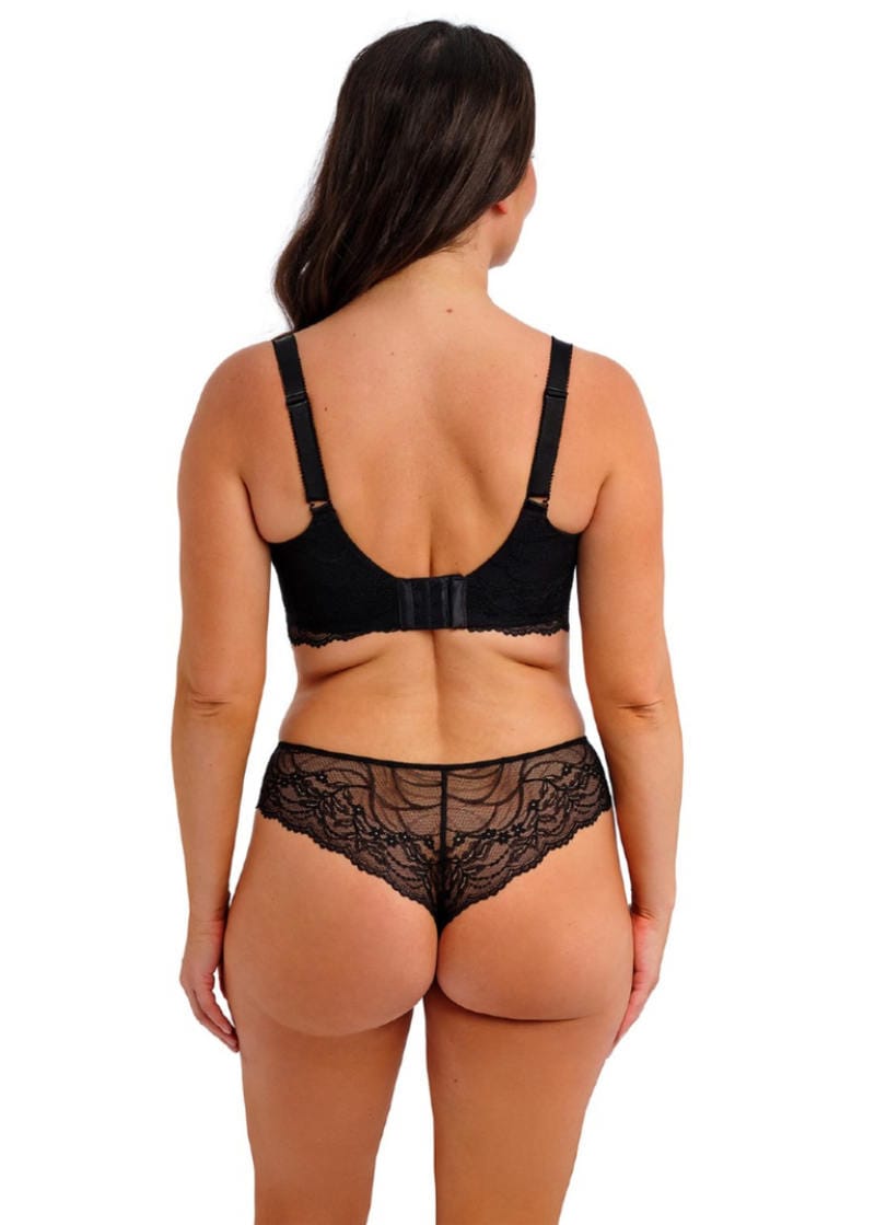 Fantasie - Cesile - Black - uw side support bra & brazilian - rear