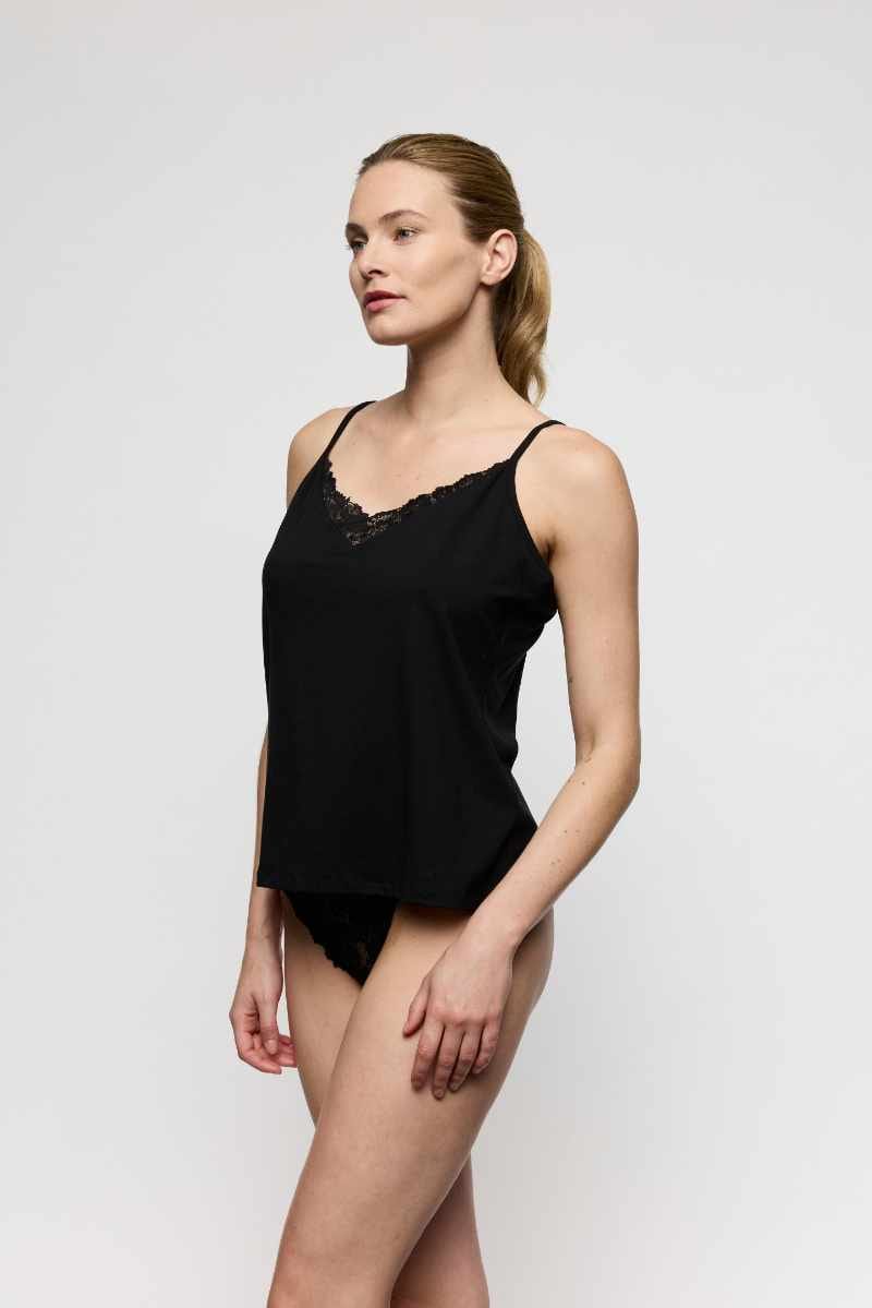 Soft Studio Top with Lace by Marie Jo - black - front