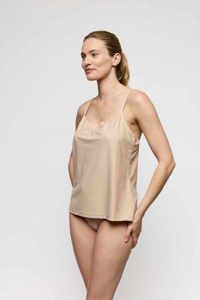 Soft Studio Top with Lace by Marie Jo - Latte - front